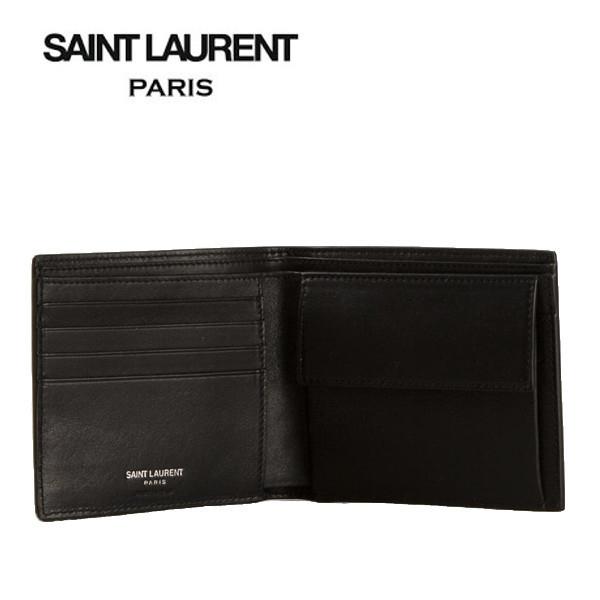 Saint Laurent☆サンローラン財布 コピー【SALE】COOL スタッズ付き 二つ折り財布 361319 BYW36 1000